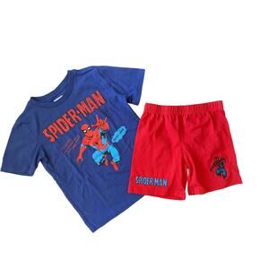Marvel Spiderman Tee And Shorts Set Size 7